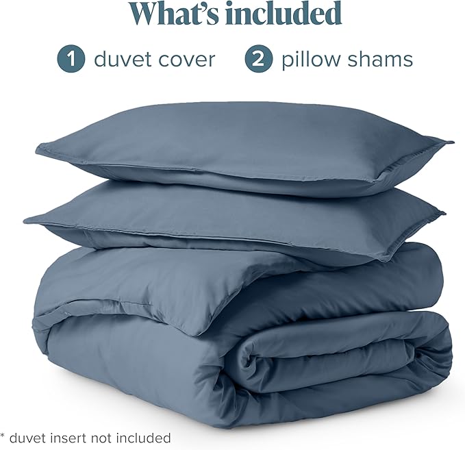 Bare Home Bedding Duvet Cover California King Size - Premium 1800 Super Soft Collection - Lightweight, Cooling - Soft Breathable Bedding Duvet Cover (Cal King, Bering Sea)