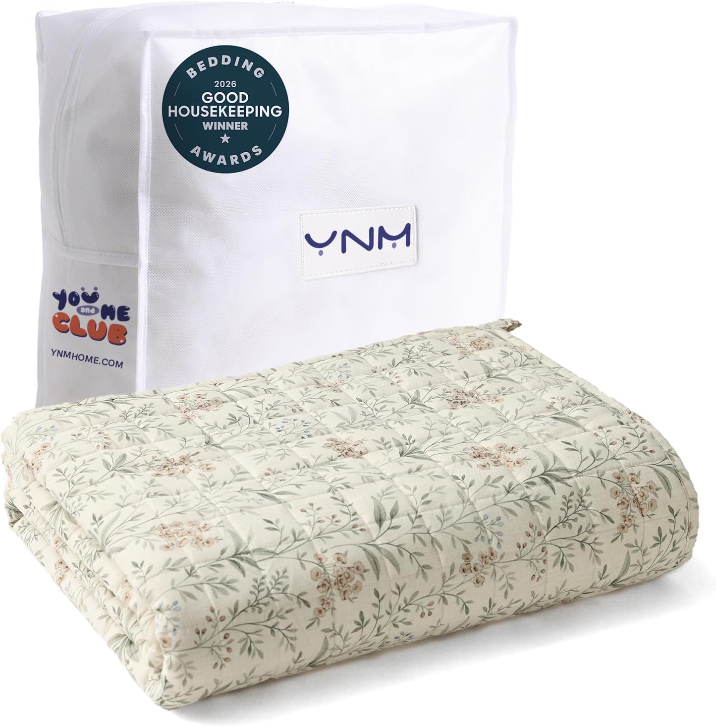 YnM 15lbs Weighted Blanket for Adults, Heavy Bed Throw Blanket with Cooling Glass Beads for All Season Use, Ideal for ~140lbs (48x72 Inches, Twin/Full, Dark Grey)