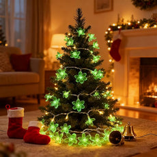 USB Battery Operated Flower String Lights, 10ft 30LED Fairy Cherry Blossom Light with Timer, Decorative Artificial Floral Lamp Indoor Bedroom Dorm Classroom Party Christmas Birthday Decor (Green)