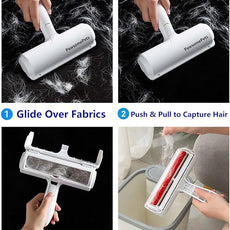 Pawsome Pets Pet Hair Remover Gift Set Reusable Lint Roller Cat and Dog Hair Remover for Furniture, Couch, Carpet, Clothing and Bedding - Portable, Multi-Surface Fur Removal Tool