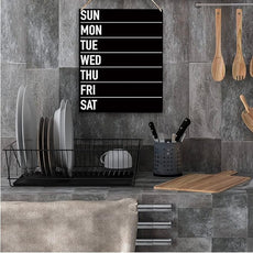 YCYD menu board for kitchen, Sun Mon Tue Wed Thu Fri Sat Wood Sign Rustic Menu Chalkboard Wooden Hanging Plaque for Home Dining Room Wall Art Decoration 8 x 10 Inches Present