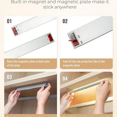 Joyzy Automatic Motion Sensor Closet Lighting with Eye-Protection Design, LED Closet Lights for Under Cabinet Wireless Light, Rechargeable Wardrobe Pantry Lights (2pack with Warm Lighting)