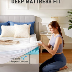 PERLECARE 4 Inch Dual Layer Full Mattress Topper for Pressure Relief, 2.5 Inch Cooling Egg Crate Gel Memory Foam Plus 1.5 Inch Pillow Top Cover, Medium Firm with Deep Pocket