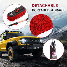 Car Duster-Stocking Stuffers Gifts for Men Women-Wax Cotton Hair, Scratch-Free Travel-Friendly Auto Cleaner, Truck, SUV, RV & Motorcycle - Extendable Handle, No Lint，Beach Travel Essentials