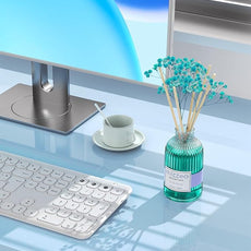 MIZZEO Reed Diffuser Set, Clean Linen 6.76 fl oz Highly Scented Room Diffuser Home Fragrance Essential Oil Reed Flower Diffuser, House Bedroom Office Decor & Gifts