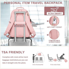 Laptop Backpack for Women Bookbag: 15.6 inch Work School Backpacks with Pouch Pocket for Large Capacity Cup & USB Charger College Book Bag Travel Business Nurse Teacher Bookbags Anti-theft Back Pack