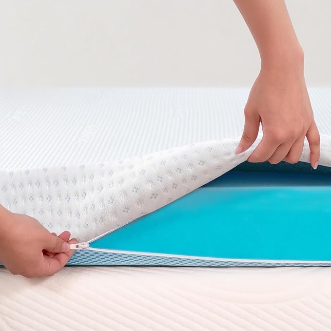SyMax Twin XL Mattress Topper, High Density Memory Foam Bed Topper with Breathable Removable Cover, CertiPUR-US Certified, 3 Inch