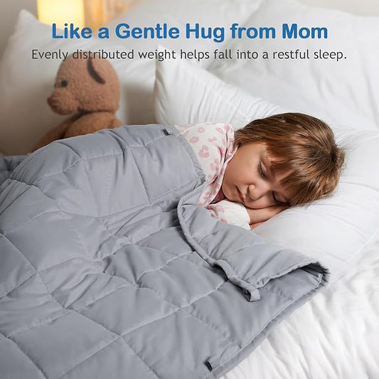 Kivik Weighted Blanket 5 lbs, Small Weighted Blanket 5 Pounds, Mini Heavy Blanket Throw, Breathable Cooling & Warm Blankets, Machine Washable, 36x48 Inches Grey