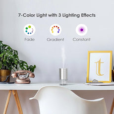 Airversa Essential Oil Diffuser Waterless Aromatherapy Diffusers for Home Large Room, Bedroom, Car, Office, Desk, Battery Operated, Small Diffuser for Pure Scent, 100mL Capacity, AN5 (Silver)