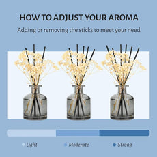 Brakula Reed Diffuser Set, 6.09 fl oz (180 ml)- Lavender Vanilla with 8 Reed Sticks, Home Fragrance Reed Diffuser for Bathroom Shelf Decor