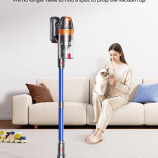 Cordless Vacuum Cleaner, 650W with Extra Mattress Cleaning Tool, 50KPA Stick Vacuum Cleaners for Home 65 Mins Runtime, Self-Standing, Wall Mount Charging, Rechargeable Vacuum for Floor Carpet Pet Hair