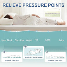 2 Inch Memory Foam Mattress Topper Twin XL, Memory Foam Pad with Removable & Washable Cover, Bed Topper for Back Pain, Non-Slip Ventilated Design, Twin XL Size