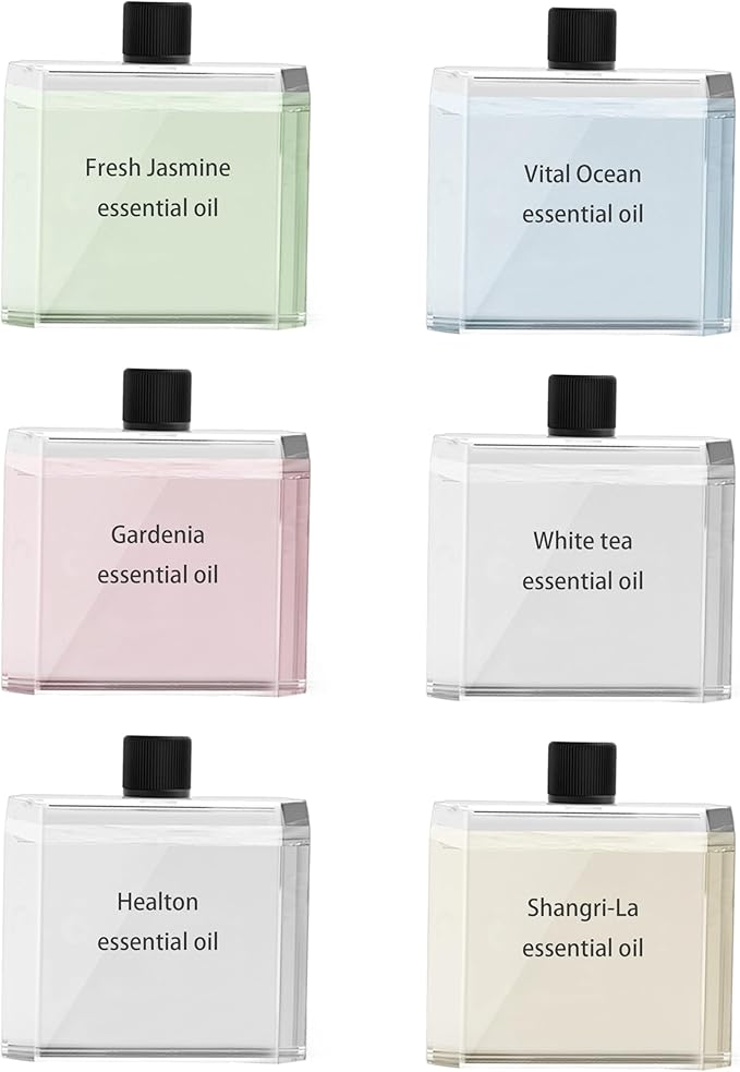 Essential Oil Diffuser Refill 6 Piece for XIYIUSSM S1pro Waterless Essential Oil Diffuser Aromatherapy Set 6 Flavors (Essential Mist Refill 6pcs)