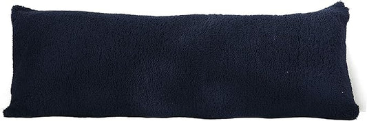 Reafort Ultra Soft Sherpa Body Pillow Cover/Case with Zipper Closure 21"x54" (21"x54" Body Pillow Cover, Navy)