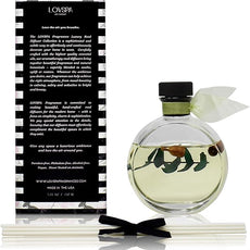 LOVSPA Reed Diffuser Set, Unwind Eucalyptus & Mint Scented Oil Diffuser with Sticks, Home Fragrance Accessories for Bathroom Shelf Decor, Aroma Diffusers for Home or Office Desk, USA Made