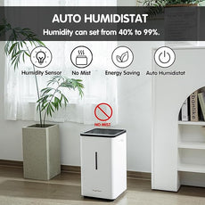 Evaporative Humidifiers |6.5L(1.8Gal) Tank for Whole Room no mist Humidifier | 30 W Cool Humidifiers Evaporative | 7 Speed | MAX Output 1500 ml/h | Auto Humid | Top Filling | White