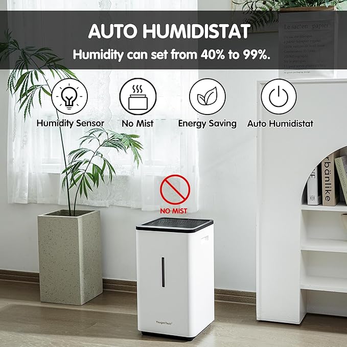 Evaporative Humidifiers |6.5L(1.8Gal) Tank for Whole Room no mist Humidifier | 30 W Cool Humidifiers Evaporative | 7 Speed | MAX Output 1500 ml/h | Auto Humid | Top Filling | White