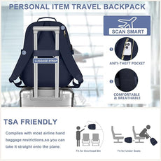 Laptop Backpack for Women Bookbag: 15.6 inch Work Backpacks with Pouch Pocket for Large Capacity Cup & USB Charger College Book Bag Travel Business Nurse Teacher Bookbags Anti-theft Back Pack