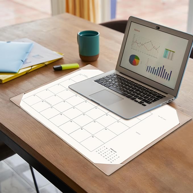 Desk Calendar 2026-2027 with Desk Mat – 22" x 17" Large Desk Pad Calendar Runs from January 2026 to June 2027, Office Supplies Desktop Monthly Calendar for Home & Office