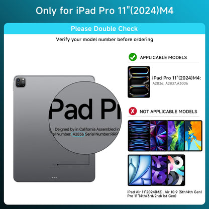 Transparent Keyboard Case for iPad 11” (10th & 11th Gen) – 360° Rotating, Backlit, Trackpad