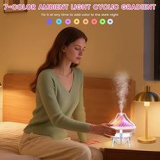 Small Humidifiers for Bedroom Cool Mist Ultrasonic,Baby Humidifier with Humidity Sensor Auto Shut Off LED Colorful Gradient Light Mini Humidifier For Plants,Bedroom,Baby Room,Office, Home（White)