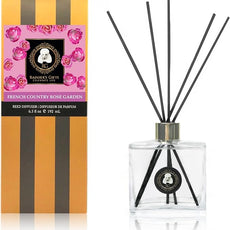 Rainier’s Gifts Reed Diffuser Set (French Country Rose Garden) - Scented Oil Diffuser Sticks - Home Fragrance Aromatherapy Air Freshener 6.5 fl oz