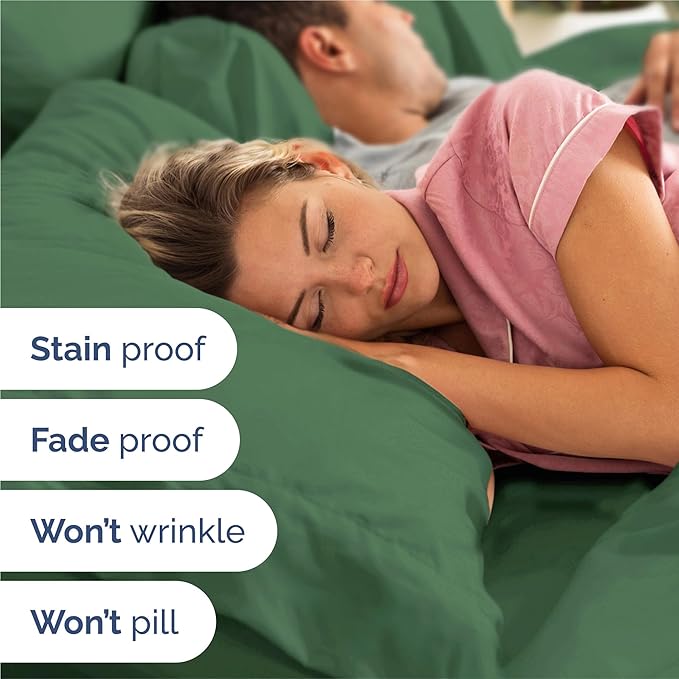Split King 7 Piece Sheet Set - Cooling and Breathable Bed Sheets - Hotel Luxury Bed Sheets for Women, Men, Kids & Teens - Deep Pockets - Easy Fit - Soft and Wrinkle Free - Split King Emerald Sheets