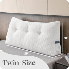 Large Bolster Triangular Headboard Wedge Backrest Positioning Support Bed Rest Reading Pillows Headboard Wedge Pillows for Day Bed with Removable Cover