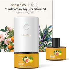 SF101 Pro Waterless Ultrasonic Essential Oil Diffuser–100% Plant-Based,120-Day Natural Air Freshener & Aromatherapy Diffuser for Home,Hotel,Studio-Neroli