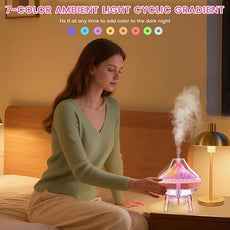Humidifiers for Bedroom Cool Mist Ultrasonic Small Humidifier with Humidity Sensor Auto Shut Off LED Colorful Gradient Light Mini Humidifier For Plants,Bedroom,Baby Room,Office, Home（Pink)