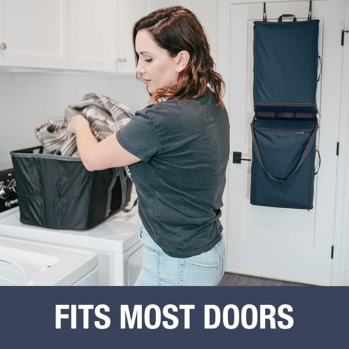 CleverMade Convertible Laundry Hamper Bag - Shadow Gray Stone holds 43L / 40 lbs 2 Compartments - Storage with Handles for Home Organization