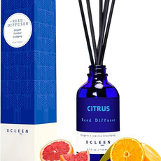 Citrus Scented Reed Diffuser, Orange, Lime & Lemon Oil Reed Diffuser, Real Citrus! Holiday Home Fragrance for Bathroom Office Decor