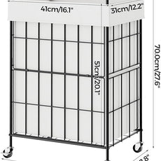 Laundry Hamper with Wheels, 90L Laundry Basket with Handle, Laundry Sorter with Removable Liner Bag