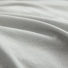 BESTOUCH Duvet Cover Set 100% Washed Cotton Linen Feel Super Soft Comfortable Chic Lightweight 3 PCs Home Bedding Set Solid Northern Droplet Grey King