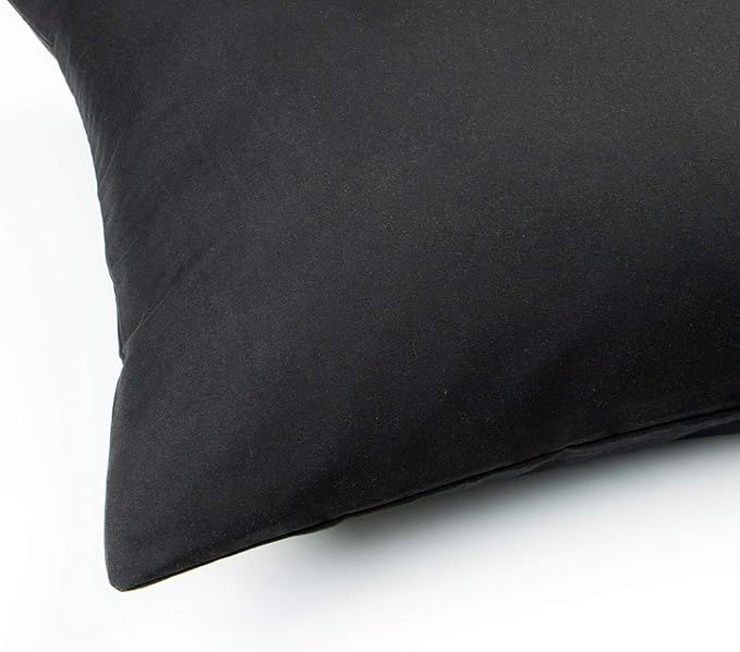 FLXXIE Microfiber Pillow Cases Queen Size Set of 2, Soft Pillowcases with Envelope Closure, Wrinkle Resistant Pillow Covers, 20x30, Black