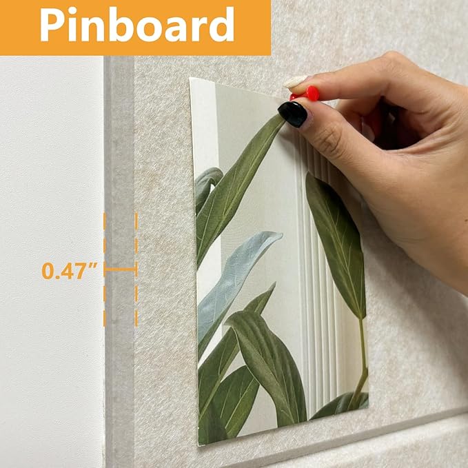 Thick Cork Board Tiles for Wall with Push Pins, 36"x24"x0.47" Bulletin Board Sets, Self-Adhesive Pin Board | Magrowill 6 Packs Felt Panels for Office Home Classroom Dorm
