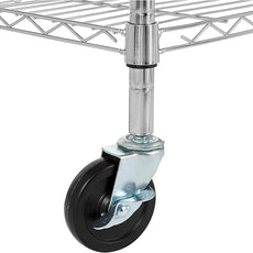 Amazon Basics 5-Shelf Adjustable, Heavy Duty Storage Shelving Unit on 4'' Wheel Casters, Metal Organizer Wire Rack, 30