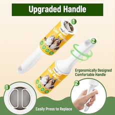 Extra Sticky Lint Roller for Pet Hair – 500 Sheets, Reinforced 2 Handles, Dog & Cat Hair Remover for Clothes, Carpet, Furniture
