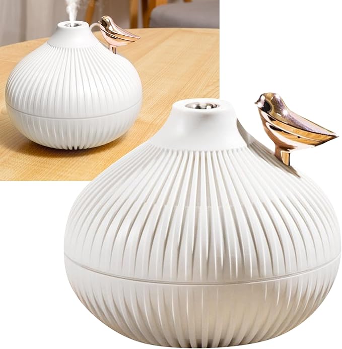 Cool Mist Humidifier, 300ml Bedside Humidifier with Dual Color Light uiet Humidifiers Diffuser Top Refill Water Humidifiers Rechargeable Room Humidifier for Bedroom