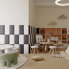 3D Anti-Collision Wall Padding for Kids Self-Adhesive 10PCS Black headboard Panels for Wall Peel and Stick headboard