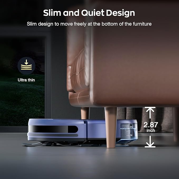 Robot Vacuum and Mop Combo, 2 in 1 Robotic Vacuums Cleaner with WiFi/App, Robot Vacuum with Water Tank, Strong Suction, Schedule, Self-Charging, Quiet, for Hard Floor, Pet Hair, Low Pile Carpet