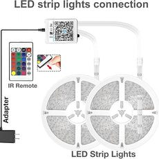 DAYBETTER LED Strip Lights 200 ft (2 Rolls of 100 ft), Smart App Control Lighting Bedroom Rome Decor with Remote, RGB Music Sync Color Changing LED Lights for Party