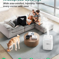 Mifasol Stainless Steel Warm Mist Humidifier, 3.3L/0.87Gal Steam Humidifier Large Room up to 800 sq ft, Easy to Clean Humidifiers for Bedroom Baby Nursery Home Office, White