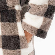 DAVID ARCHY Men's Hooded Robe Soft Coral Fleece Microfiber Bathrobe