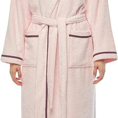 Arus Women's Hooded Classic Bathrobe Turkish Cotton Robe with Full Length Options