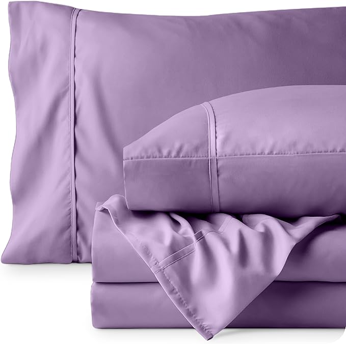 Bare Home Twin XL Sheet Set - College Dorm Size - Luxury 1800 Ultra-Soft Microfiber Twin Extra Long Bed Sheets - Deep Pockets - Easy Fit - Extra Soft - 3 Piece Set - Bed Sheets (Twin XL, Lavender) BareHome