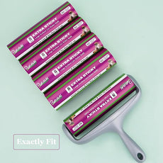 8 inch Lint Roller Refill for Scotch-Brite Pet Extra Sticky Large Surface Roller 50% Stickier Lint Roller Refill, Works Great On Pet Hair, 4 Refills, 60 Sheets per Refill, 240 Sheets Total