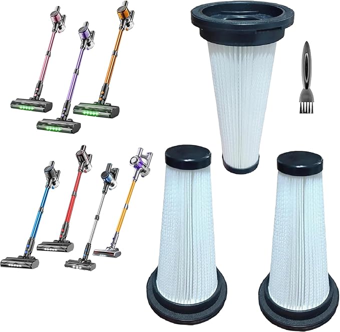 3Pack Hepa Filters Replacement Compatible with SUXIANGVAC Cordless Vacuum A27, Washable Filters Compatible with VOKENE & VICEASE& OIRFND A27& TITIPOY A27 Series