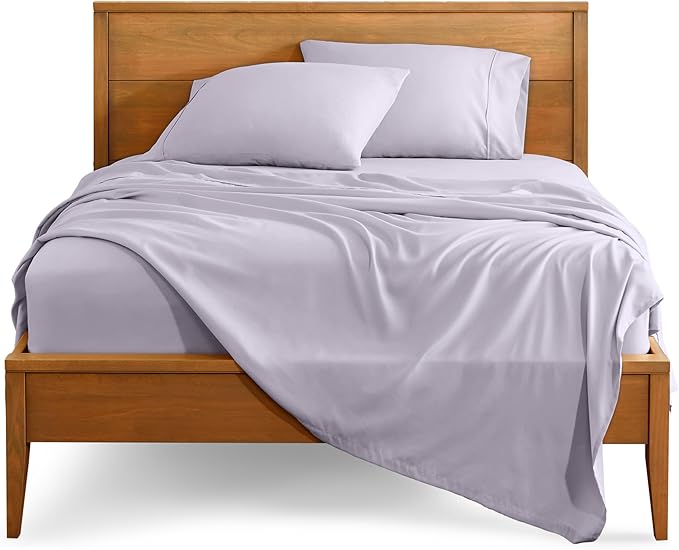 Bare Home Full Sheet Set - 1800 Ultra-Soft Microfiber Full Bed Sheets - Double Brushed - Deep Pockets - Easy Fit - 4 Piece Set - Bed Sheets (Full, Light Lavender) BareHome