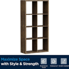 8 Cube Storage Organizer, Cube Shelf with Heavy-Duty Thick Boards, 25.12